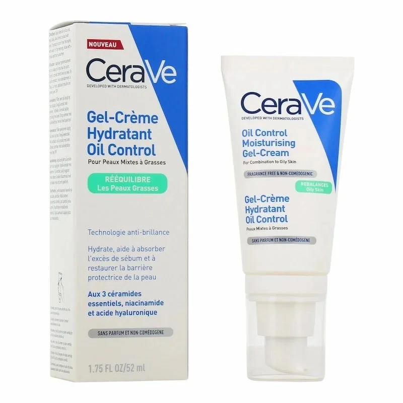 cerave-gel-crème-hydratant-oil-control-52ml gel creme hydratant Gel Crème Hydratant Oil Control CeraVe soin visage