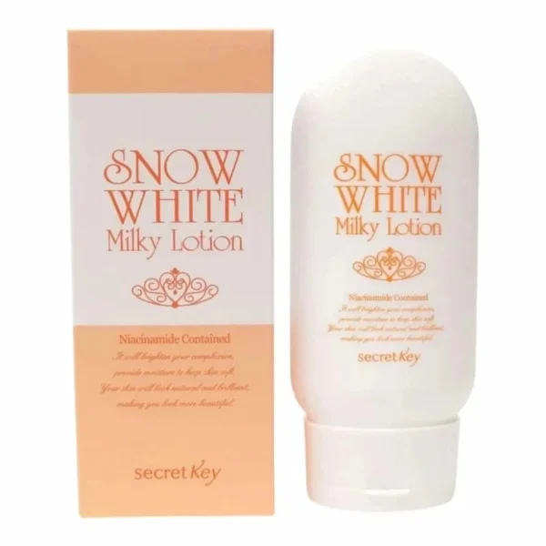 lotion éclaircissante visage secret key snow white milky lotion niacinamide teint unifié éclat