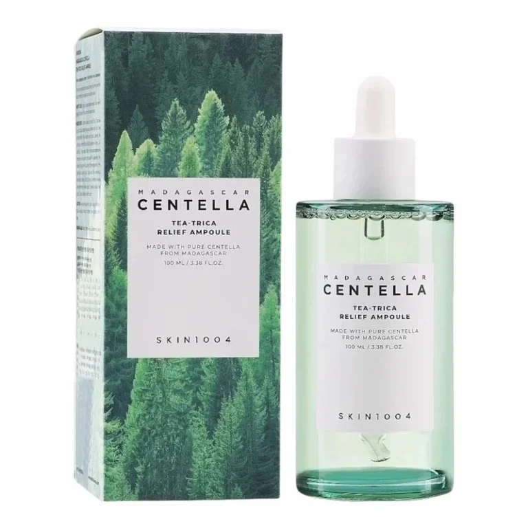 sérum apaisant acné skin1004 madagascar centella tea-trica relief ampoule rougeurs tea tree