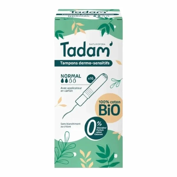 Tadam Tampons Dermo Sensitifs avec Applicateur Normal -- 16 unités