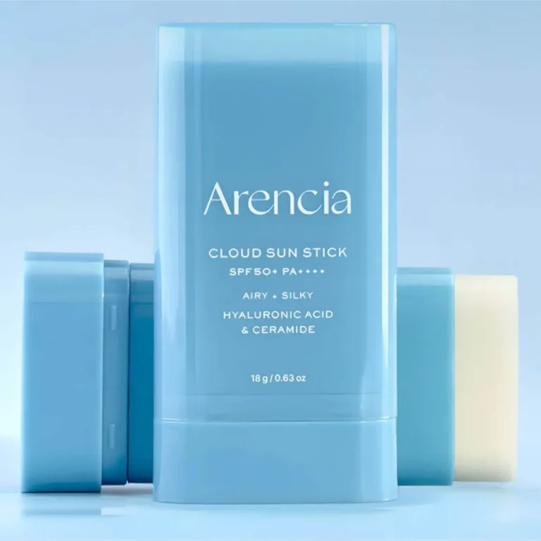 stick solaire Arencia Cloud Mat 18g protection solaire SPF50+ visage