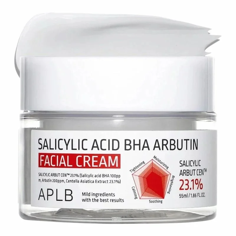 aplb-salicylic-acid-bha-arbutin-facial-cream-55ml-crКme-visage-exfoliante,-Вclaircissante-et-anti-imperfections creme-aplb-acide-salicylique-bha-arbutin-anti-imperfections-taches-visage