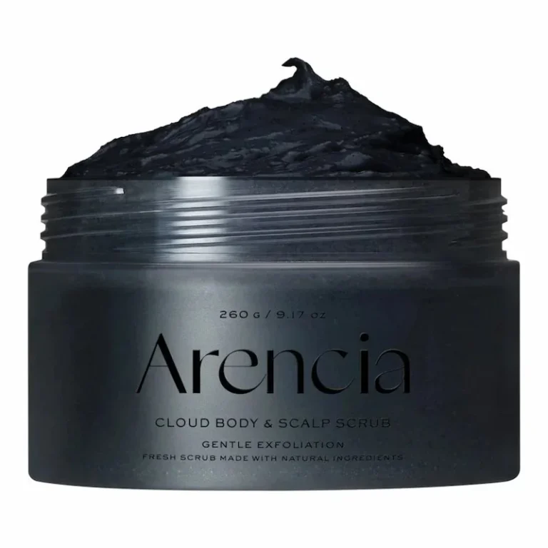gommage cuir chevelu et corps arencia fresh cloud sea salt scrub black sel marin noir charbon actif détox
