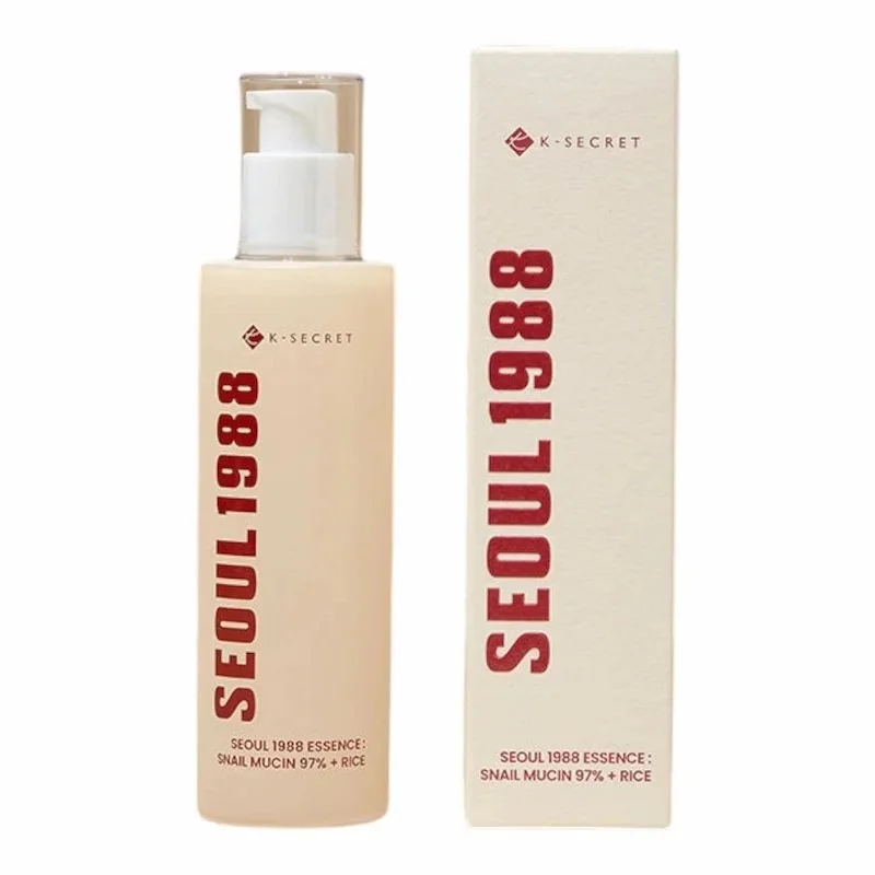 ksecret-essence-seoul-1988-snail-mucin-97-+-riz-100-ml-hydratation-intense-rВgВnВration-Вclatante essence à la mucine d'escargot 97 riz k-secret seoul 1988 hydratation réparation acné