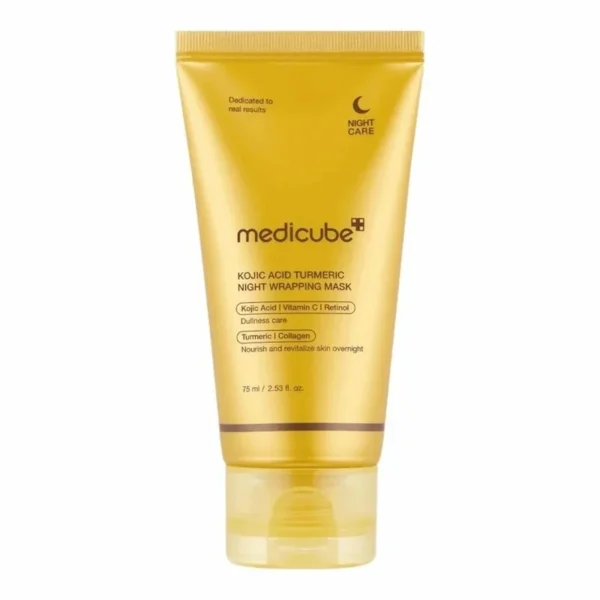 masque de nuit éclaircissant medicube acide kojique curcuma taches brunes éclat visage rétinol