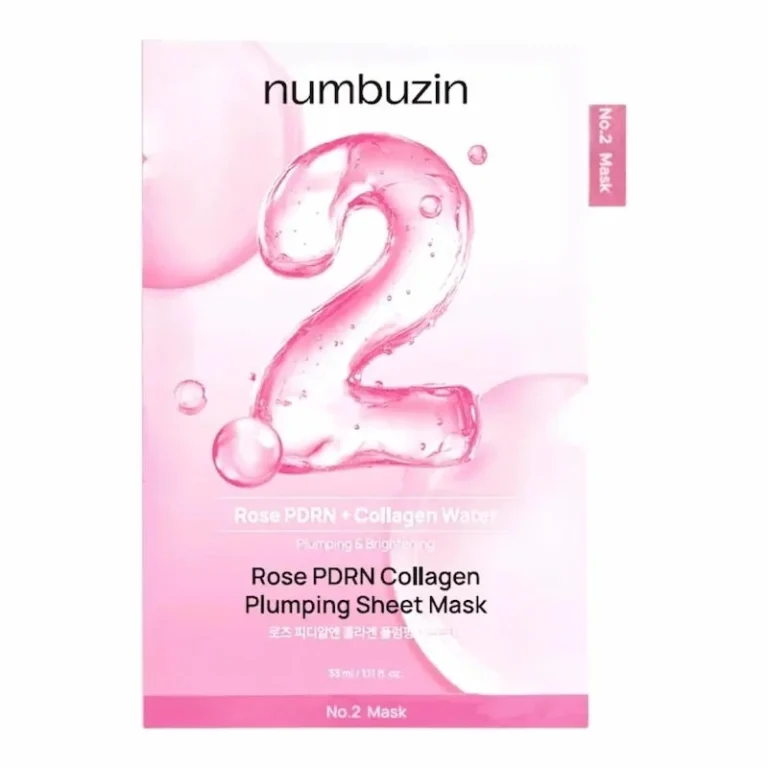 masque tissu repulpant numbuzin no 2 rose pdrn collagen éclat visage hydratation intense
