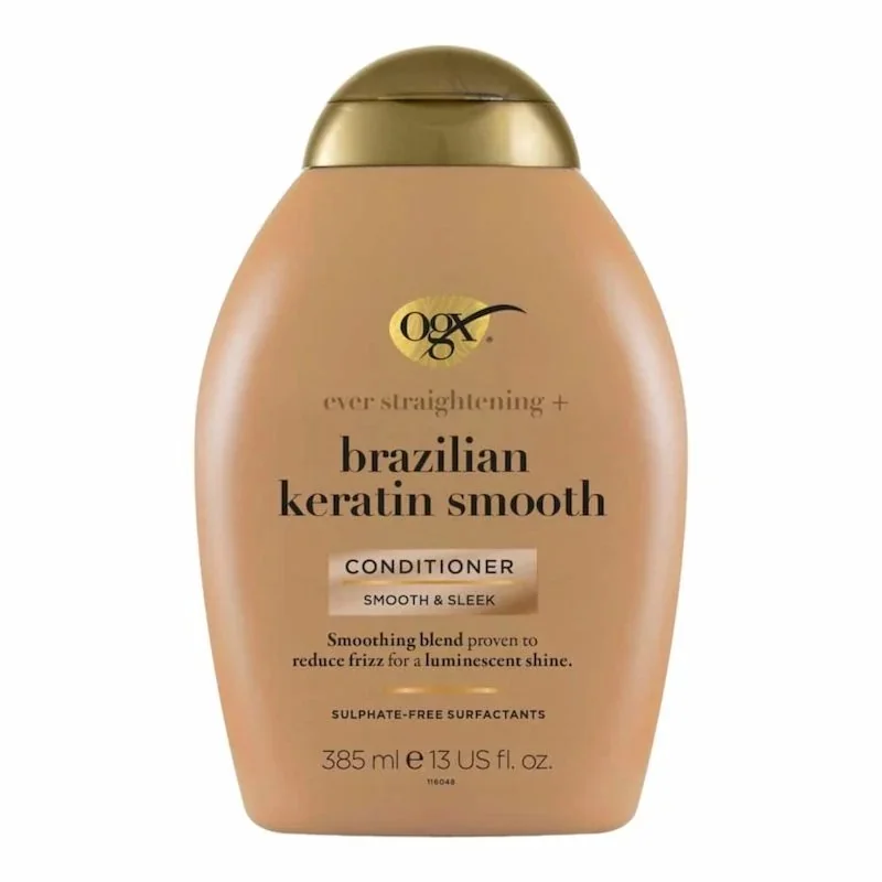 ogx-brazilian-keratin-smooth-aprКs-shampooing-385-ml_1 apres shampooing Après Shampooing Kératine OGX Lissage Brésilien Intense soin cheveux